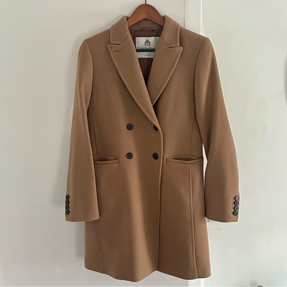 Aritzia Babaton Capella Coat xs camel wool